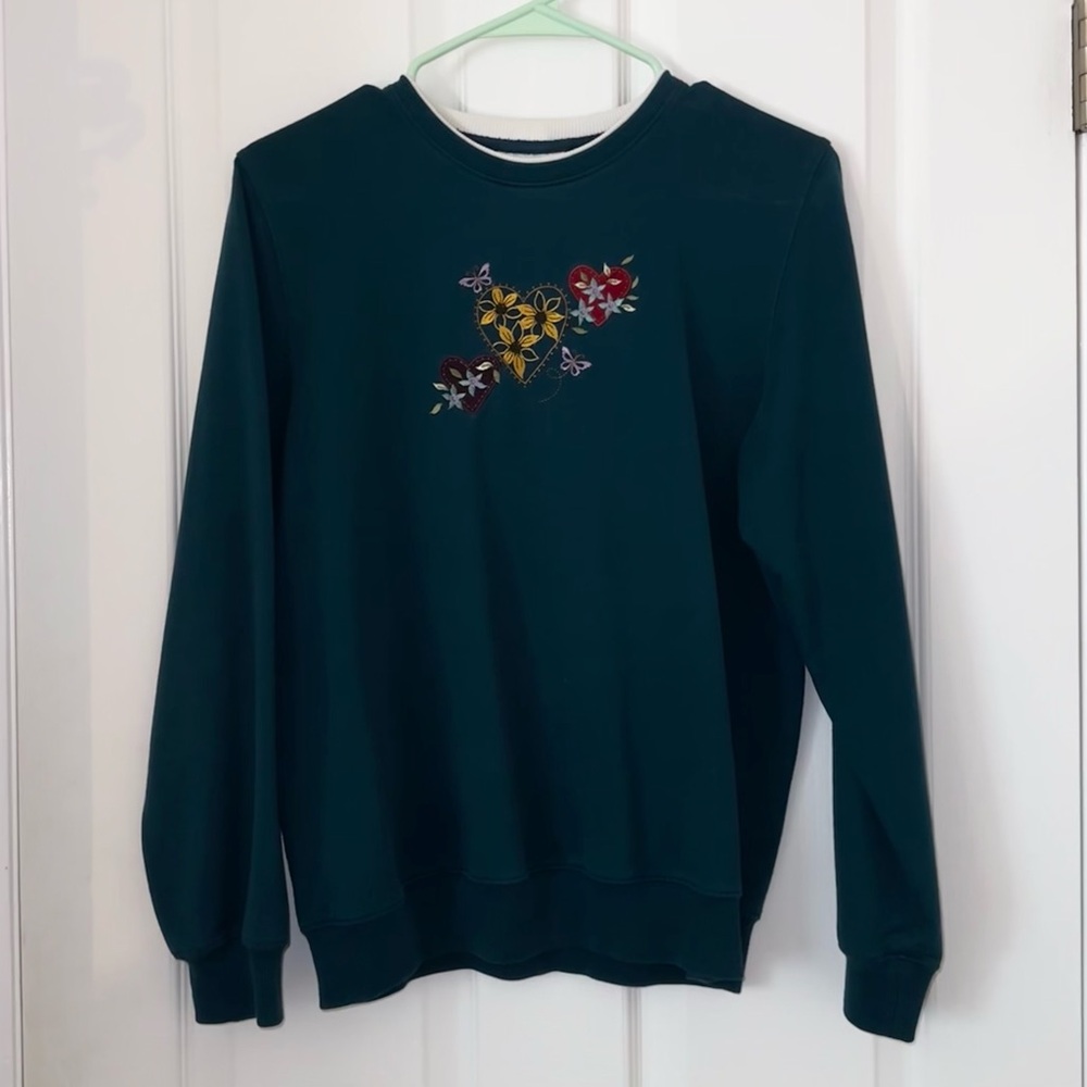 Embroidery Heart Sweater